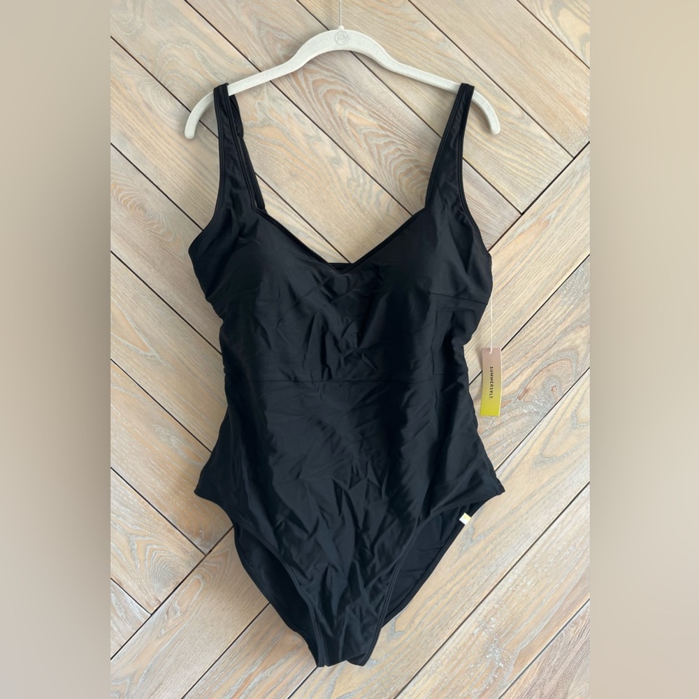 NWT | Summersalt - The Seascape Sweetheart Neckline One Piece | Black - 14 & 16